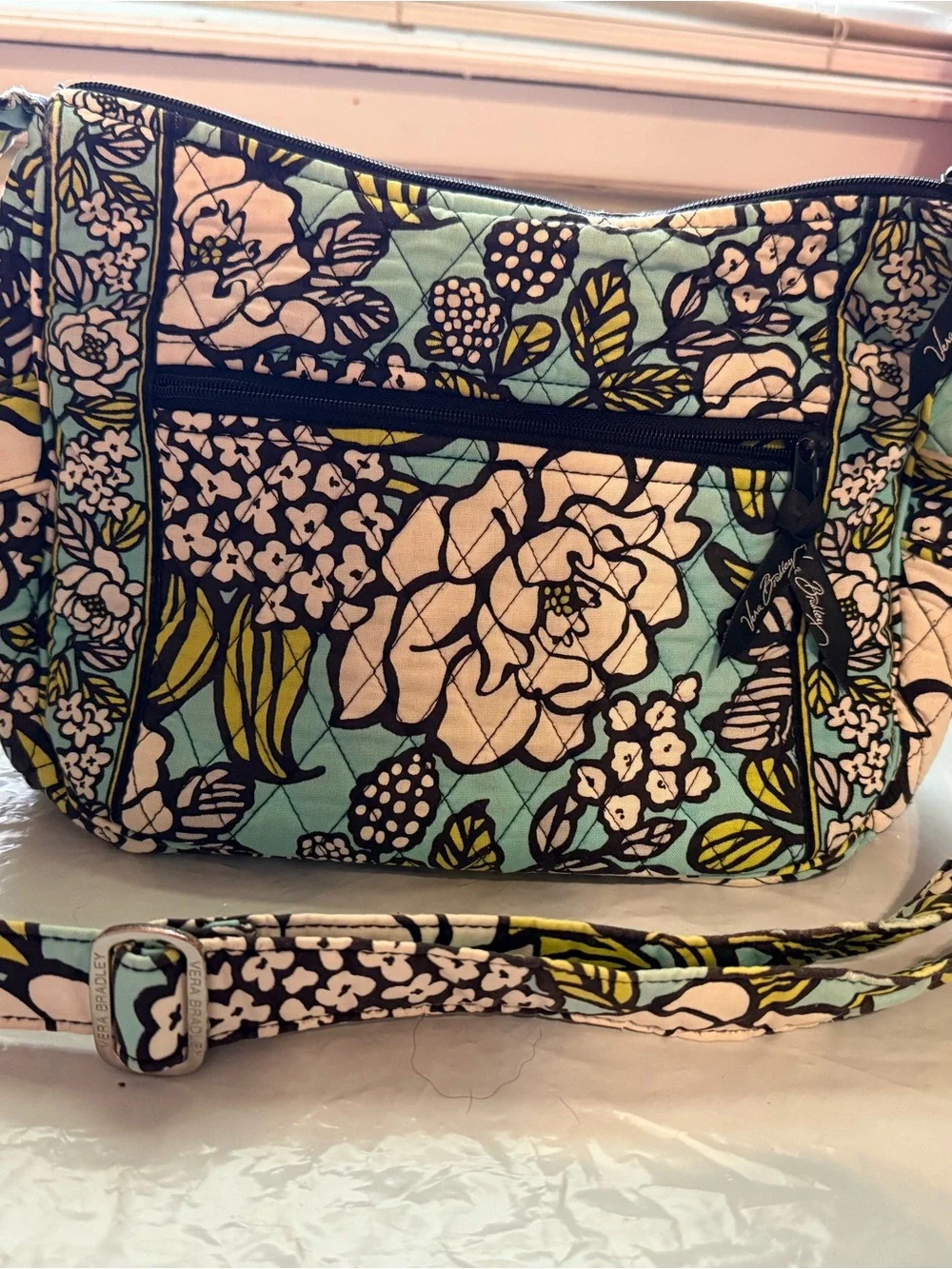 Vera Bradley Quilted Floral Crossbody in Island Blooms
